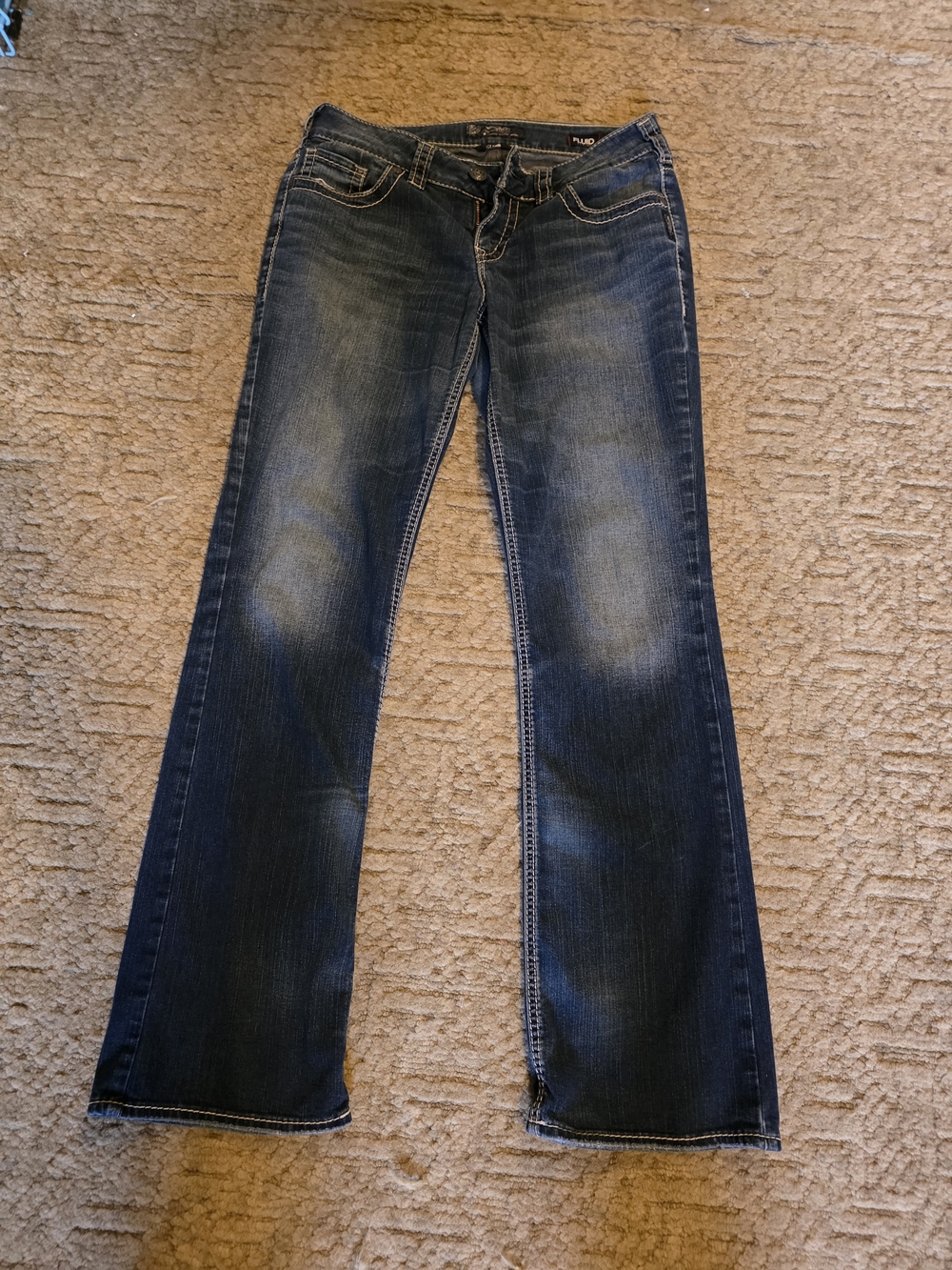Silver Jeans Women's Flare Jeans in Dark Blue Wash